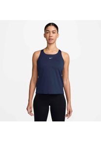 Tanktop Nike "Nike Pro Women's Dri-FIT Tank Top", Damen, Gr. M, blau (midnight navy), Obermaterial: 87% Polyester, 13% Elasthan, Tops Tanktop, &auml;rmelloses Design, Tanktop-Schnitt