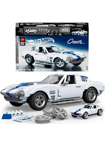 Modellbausatz Mattel "Mattel Brick Shop Hot Wheels, ELITE SERIES CORVETTE", wei&szlig;, Modellbaus&auml;tze, KinderB:12cm H:8cm L:28cm, Kunststoff, Modellbausatz, B:12cm H:8cm L:28cm