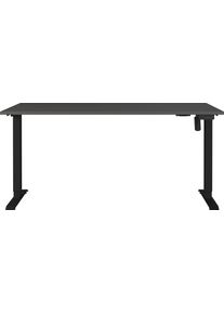 Schreibtisch Germania "Boras", graphit, schwarz, schwarz, graphit, B:180cm H:120cm T:80cm, Tische, Schreibtisch, Breite 120/140/160/180 cm, Metallgestell, elektrisch h&ouml;henverstellbar