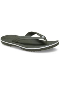 Zehentrenner Crocs "Crocband Flip", Damen, Gr. 37, dusty olive, Croslite&trade;, Schuhe Zehentrenner, Sommerschuh, Schlappen, Poolslides, Dianette, zum Baden