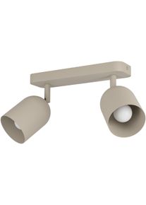 Eglo Deckenspot "TILSTON Spotlampe - Stahl - E14 - 2X40W - IP20", sandfarben, 2, H: 20,5cm, 1 Stk., Leuchten, Deckenlampe, Deckenstrahler, Strahler, L28 x B8 x H20,5 cm, Deckenspot