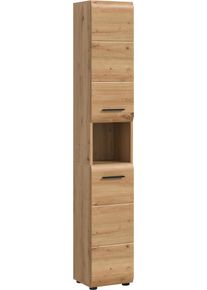 Stauraumschrank Welltime "FLORENZ, H&ouml;he 185cm, 2 T&uuml;ren, 7 F&auml;cher, 4 Einlegeb&ouml;den", braun (artisan oak nb), B:30cm H:185cm T:30cm, Holzwerkstoff, MDF, Schr&auml;nke, Stauraumschrank, Florenz, Badschrank hoch, Artisan Oak NB, 185 cm Hoch