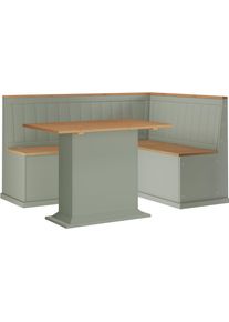 Essgruppe OTTO HOME "Sara", salbei, naturfarben, B:105cm H:75cm T:65cm, Sitzm&ouml;bel-Sets, Essgruppe, Massivholz-Set, aus massiver Kiefer, mit Paneel-R&uuml;cken