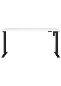 Schreibtisch Germania "Boras", wei&szlig;, schwarz, schwarz, wei&szlig;, B:180cm H:120cm T:80cm, Tische, Schreibtisch, Breite 120/140/160/180 cm, Metallgestell, elektrisch h&ouml;henverstellbar