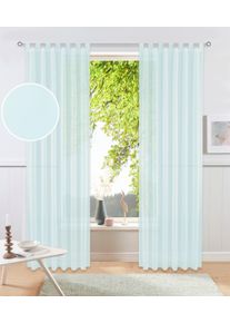 Gardine OTTO HOME "XANA" Gr. 3, hellblau, B:145cm H:225cm, Voile, Polyester, Gardinen, Gardine, Bestseller, einfarbig, 1 Schal, pflegeleicht, preiswert