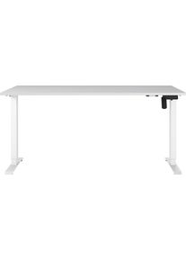 Schreibtisch Germania "Boras", lichtgrau, wei&szlig;, wei&szlig;, lichtgrau, B:180cm H:120cm T:80cm, Tische, Schreibtisch, Breite 120/140/160/180 cm, Metallgestell, elektrisch h&ouml;henverstellbar