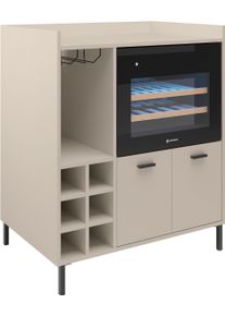 Weinschrank BASIC BY BALCULINA "Tarent B/H/T 90x105x58 cm", kaschmirfarben, B:90cm H:105cm T:56cm, Holzwerkstoff, Schr&auml;nke, Weinschrank, Breite 90 cm, wahlweise mit Weink&uuml;hler