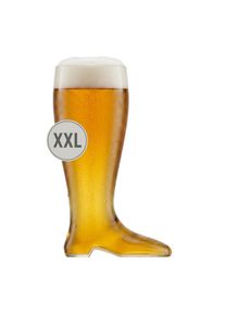 Bierglas Rastal "Riesen-Bierstiefel XXL 2,0 Liter transparent", bunt (transparent), B:18,3cm H:34cm &Oslash;:18,3cm, Glas, Trinkgef&auml;&szlig;e, Bierglas, Handw&auml;sche wird empfohlen