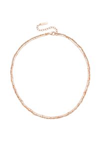 Collier "Collier mit apricotfarbigen Sonnenstein-Kugeln, Silber 925", rosa, Giorgio Martello MILANO, Halsketten, Damen, Silber 925 (Sterlingsilber), Collier