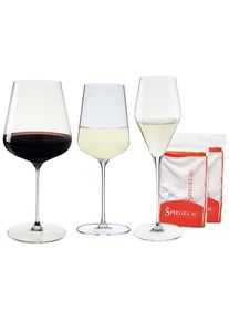 Gl&auml;ser-Set Spiegelau "Gl&auml;serset inkl. 2 Poliert&uuml;cher Definition 12er Set transparent", bunt (transparent), B:2cm H:2cm, Glas, Trinkgef&auml;&szlig;e, Gl&auml;ser-Set, Sp&uuml;lmaschinengeeignet