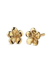 Paar Ohrstecker Elli "Ohrringe Ohrstecker Frangipani 925 Sterling Silber" Gr. 7, gold, Ohrringe, Damen, 7, Silber 925 (Sterlingsilber), Paar Ohrstecker