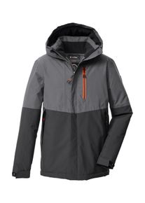 Funktionsjacke Killtec "KOW 222 BYS JCKT", Jungen, Gr. 164, mittelgrau, Obermaterial: 100% Polyester.Obermaterial 2: 100% Polyester.Futter: 100% Polyester.F&uuml;llung: 100% Polyester, Jacken Funktionsjacke, Wind- u. wasserdichte Kinderjacke mit Fleece, reflektierender Print