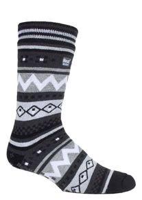 Heat Holders - Nordic pantoffelsokken voor heren - Zwart / Houtskool