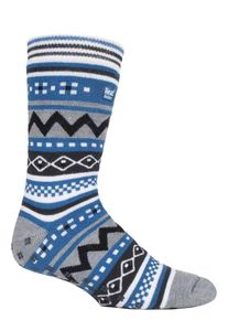 Heat Holders - Nordic pantoffelsokken voor heren - Grijs / Denim