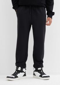 bonprix Spodnie joggingowe z miękkiej mieszanki bawełny (2 szt.), czarny, 176/182