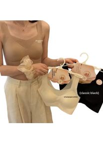 KUCLUT Ice Skin Foundation Liquid Ultra Thin Soft Support Vest Seamless Fixed Cup Anti Exposure Tube Top Bra for Women