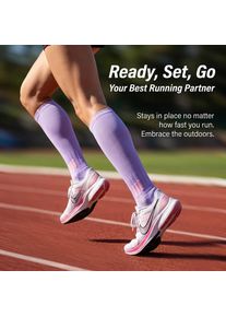 1/6 Pairs Women's Summer Fitness Running Long Socks Skipping Rope Compression Elastic Slimming Leg Pressure Long Tube Yoga Socks