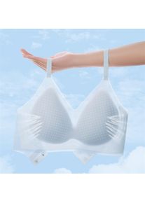 KUCLUT Ice Silk Seamless Underwear Women's Small Breast Gathering Wireless Breast-Reducing Cooling Beautiful Back Bra