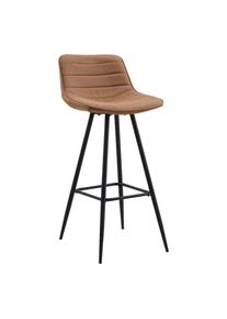 Mid.you , Cognac , Metall, Textil , 49x101x43 cm , gastro- und objekttauglich ,