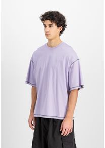 T-Shirt Alpha Industries "Studio Bubble Backprint T-Shirt", Herren, Gr. XL, lila (pale violet), Obermaterial: 100% Baumwolle, Shirts T-Shirt
