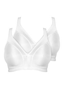 Minimizer-BH Viania "2er Pack Minimizer Soft-BH Basic", Damen, Gr. 80, Cup B, wei&szlig;, Obermaterial: 70% Polyester PES. 26% Polyamid PA. 4% Elasthan EL., BHs Minimizer-BH