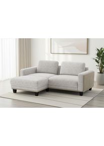 Sit & More Ecksofa SIT & MORE "Concept", grau (ivory), B:226cm H:84cm T:167cm, 100% Polyester, Sofas, Ecksofa, Modernes Sofa in drei Fu&szlig;farben zur Auswahl