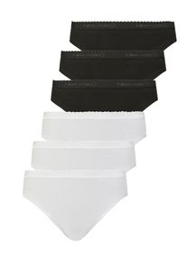 Midislip Nina von C. "6er Pack Damen Midislip Slipboutique", Damen, Gr. 46, wei&szlig;, schwarz, Obermaterial: 100% Baumwolle CO., Unterhosen Midislip