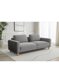 Sit & More Big-Sofa SIT & MORE "Concept", beige (grau), B:226cm H:84cm T:93cm, 100% Polyester, Sofas, Big-Sofa, Modernes Sofa in drei Fu&szlig;farben zur Auswahl