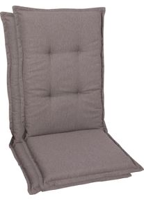 Hochlehnerauflage GO-DE, grau (taupe), B:50cm T:120cm, Polyester, Polsterauflagen, Hochlehnerauflage, in verschiedenen Ausf&uuml;hrungen
