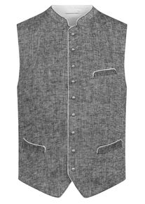 N&uuml;bler Trachtenweste N&Uuml;BLER "Trachtengilet Ludwig", Herren, Gr. 52, grau, Obermaterial: 100% Leinen LI., Westen Trachtenweste