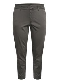 Stoffhose Kaffe CURVE "Damen Casual Hose KCleana", Damen, Gr. 54, N-Gr, grau (schwarz shadow), Obermaterial: 38% Polyester PES. 30% Baumwolle CO. 30% Viskose CV. 2% Elasthan EL., Hosen Stoffhose