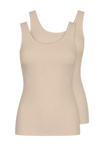 Achseltop Nina von C. "2er Pack Damen Achseltop Pure", Damen, Gr. 40, N-Gr, beige (latte macchiato), Obermaterial: 52% Viskose CV. 40% Modal CMD. 8% Elasthan EL., Unterhemden Achseltop