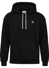 Kapuzensweatshirt Hummel "hmlLOOSE HOODIE BEE", Damen, Gr. XL, schwarz, angeraute Sweatware, Obermaterial: 84% Baumwolle, 16% Polyester, Sweatshirts Kapuzensweatshirt, mit Kapuze, Langarm, aus Baumwollmischung