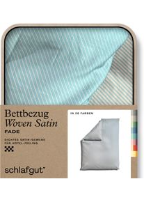 Bettbezug Schlafgut "Premium Bettbezug Woven Fade Satin (1 St)", bunt (lila light, blau light), L:200cm, Mako-Satin, Obermaterial: 100% Baumwolle, Bettbez&uuml;ge, Bettbezug, Ton-in-Ton Rei&szlig;verschluss, Fadendichte von 300tc, Streifen, OEKO Tex