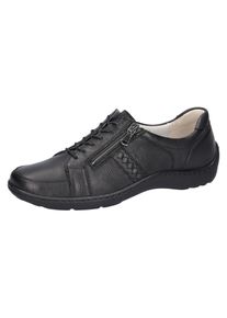 Waldl&auml;ufer Schn&uuml;rschuh WALDL&Auml;UFER "Henni", Damen, Gr. 8,5 (42,5), schwarz, Nappaleder, Nubukleder, Schuhe Schn&uuml;rschuh, Bequemschuh, Halbschuh, Sneaker in Komfortweite H