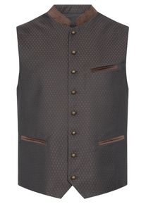 N&uuml;bler Trachtenweste N&Uuml;BLER "Trachtengilet Karl", Herren, Gr. 64, braun, Obermaterial: 70% Polyester PES. 30% Viskose CV., Westen Trachtenweste