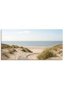 Leinwandbild OTTO HOME "Weg durch D&uuml;ne", beige (farbe bild(er): blau), B:100cm H:50cm T:2cm, Canvas, Bilder, Leinwandbild