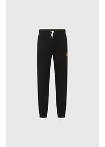 Jogginghose Champion "Graphic Terry Elastic Cuff", Jungen, Gr. S (128/134), N-Gr, schwarz (nbk), Obermaterial: 54% Baumwolle, 46% Polyester, Hosen Jogginghose, f&uuml;r sportliche Aktivit&auml;ten geeignet, sportlicher Stil