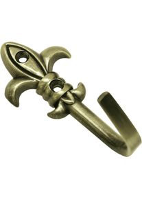 Raffhaken Gardinia "Zierhaken (Raffhaken) Lilie" Gr. 1, gold (goldfarben), L:5,5cm, Raffhalter, Raffhaken, zum Raffen und Drapieren