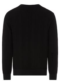 Strickpullover Hugo "Simoh", Herren, Gr. S, schwarz001, Strick, Obermaterial: 100% Baumwolle, kariert, regular fit normal, Rundhals, B&uuml;ndchen, Pullover Strickpullover, Rundhalsausschnitt, reine Baumwolle, Regular Fit