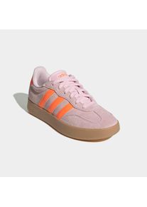 Sneaker adidas Sportswear "BARREDA", Damen, Gr. 42,5, rosa (clear pink, lucid orange, gum 3), Leder, Synthetik, Schuhe Sneaker, inspiriert vom Design des adidas handball spezial