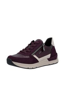 Sneaker Rieker, Damen, Gr. 42, lila (rot kombiniert), Lederimitat, Textil, Schuhe Sneaker, Freizeitschuh, Schn&uuml;rschuh, Halbschuh mit modischen Akzenten
