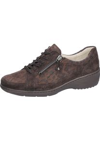 Waldl&auml;ufer Schn&uuml;rschuh WALDL&Auml;UFER "Kya", Damen, Gr. 8 (42), braun, leo, Nubukleder, Veloursleder, Schuhe Schn&uuml;rschuh, Komfortschuh, Halbschuh, Schn&uuml;rschuh in Extraweite K