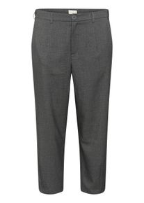 Marlene-Hose Kaffe CURVE "Damen Hose KCmerla", Damen, Gr. 48, N-Gr, grau (dunkelgrau melange), Obermaterial: 64% Polyester PES. 33% Viskose CV. 3% Elasthan EL., Hosen Marlene-Hose