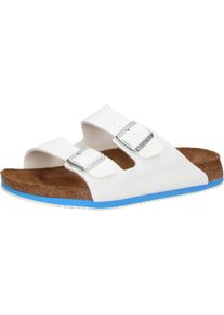 Sandale Birkenstock "Arizona SL", Damen, Gr. 41, rot (wei&szlig;, blau), Obermaterial: 50% Rindsleder Leather cow. 50% Lammleder LEL., Schuhe Sandale