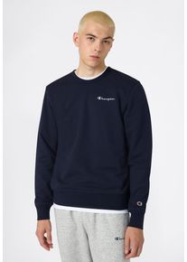 Sweatshirt Champion "ICONS CONTRAST Fleece Crewneck Sweatshirt", Herren, Gr. S (44/46), blau (nny, ns), Obermaterial: 70% Baumwolle, 30% Polyester, Sweatshirts Sweatshirt, mit Crewneck-Ausschnitt, aus Baumwolle und Polyester