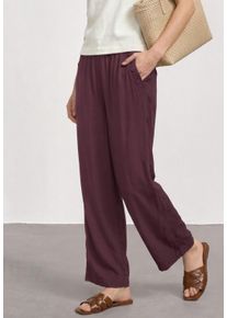 Stoffhose Street One "Style Emee", Damen, Gr. 40, L&auml;nge 26, rustic rouge (l&auml;nge 26), Web, Obermaterial: 100% Viskose, unifarben, loose fit 7/8-L&auml;nge, Hosen Stoffhose, Sommerhose mit Gummizug im Loose Fit