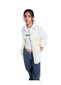 Strickfleece-Pullover Roxy "Polar Shacket", Damen, Gr. L, wei&szlig; (whisper wei&szlig;), Obermaterial: 100% Polyester., Pullover Strickfleece-Pullover