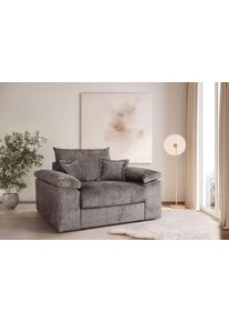 XXL-Sessel OTTO HOME "Soft&Cosy, B: 151 cm - OTTO. Verl&auml;ssliche Qualit&auml;t.", beige (taupe), B:151cm H:93cm T:123cm, 100% Polyester, Sessel, XXL-Sessel, Mega-Sessel, Cord oder Chenille-Struktur,mit 2 Zierkissen