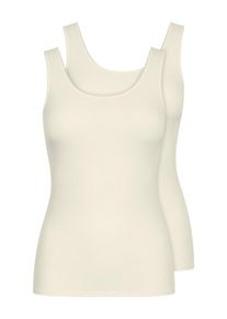 Achseltop Nina von C. "2er Pack Damen Achseltop Pure", Damen, Gr. 46, N-Gr, beige (champagner), Obermaterial: 52% Viskose CV. 40% Modal CMD. 8% Elasthan EL., Unterhemden Achseltop